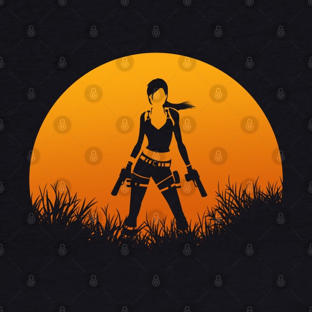 Lara Croft Sunset by Nykos